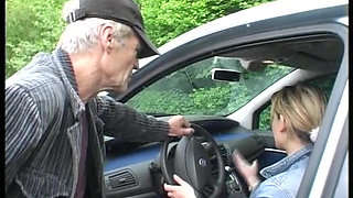 Perfcet blonde German doll fucked in the trunk of her car in the woods