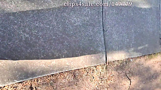 Hot Fudge Tasty Feet Left Foot Wrapped at the Bus Stop