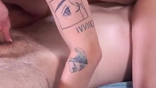 Sexy tattooed blonde Effy Sweet fucks with her boyfriend