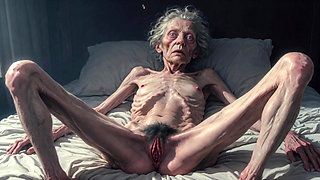 Horny 90 Year Old Skinny Granny Masturbates Her Hairy Wet Pussy - Frail Solo Play