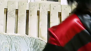 Busty Ebony in Red Pvc and Red Stockings - Black Bob Beauty Fucked Hard by the Pallets