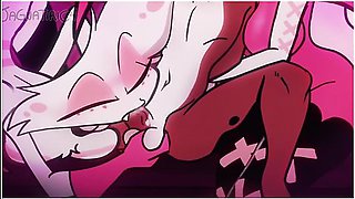 Angel X Oc X Verosika Ffm Orgy Bitch Mommy Hazbin Hotel Helluva Boss Femboy Trap With Car Toon