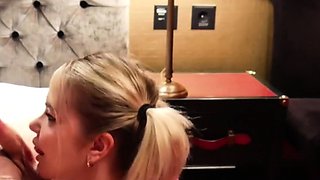 Blonde Amateur Cutie Gives a Sloppy Blowjob