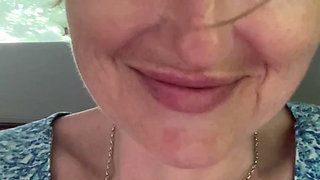 Stepmom Plays with Her Smelly Pussy at the Back of the Bus, Then Sniffs and Sucks Her Stinky Fingers!