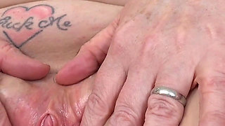 Trisha back home from work after a hard day