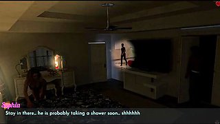 Sophia Addicted to Sam's Cock - Cheating Wife and Stepmom Almost Get Caught Fucking