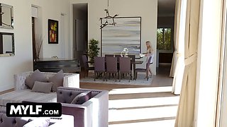 Mylf - big boobed beauty Alix Lynx takes fortunate guy's penis testicles deep in her mouth and makes him cum