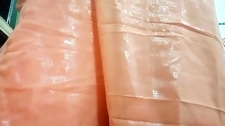 Indian Gay Bottom Crossdresser Gaurisissy Feeling Horny in Silky Saree Real Homemade Sex