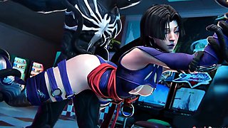 Psylocke Gets Pounded by Monster in Hardcore 3D Action