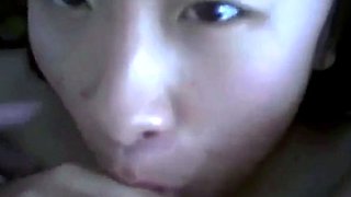 Hairy Chinese Amateur Sucks Cock