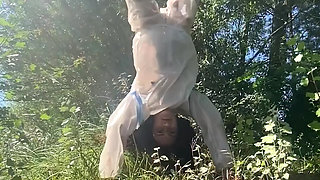 2in1: Pissing Over Head - Piss - Fountain