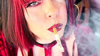 Velvet & Cigarettes! Tina Snua Chain Smoking 2 Cork 100 Cigarettes - Drifting OMI OME Snap Inhales Smoker