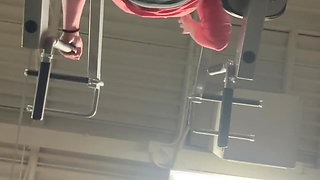 First Time Gym Orgasm!! Cumming at the Gym From an Ab Workout