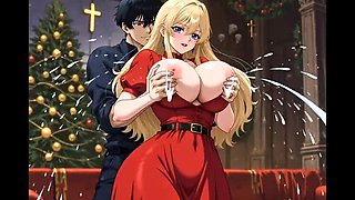 Curvy Step Mom Christmas Sex Alone With Son After Dad Leaves - Big Tits BBW Blonde