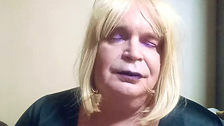 BBW TV smokes a superslim cigarette and tries on some gloves