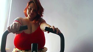 Great Big Boobs On Masturbating Redhead