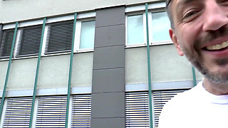 Blonde big ass tattooed chick loves hard doggy fuck