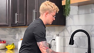 Bratty step sister teen bosses her new step brother around