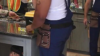 Tiny Mochi Mona Takes on Five Studs and Gets Pounded Like a Champion