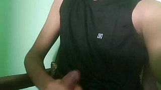 Horny Twink Jerking Off and Cumming Hard