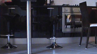 Shoeplay in Black Pantyhose and Pink Pumps