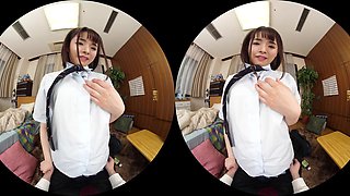 Japanese Student Siren Awakens Fiery Virtual Passion