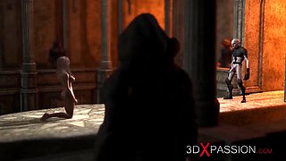 A gorgeous girl gets pounded hard by a demon zepar on the altar of sacrifice