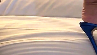 Stepaunt Wears Sexy Shoes & Plays with Pussy Gets Cum on Feet