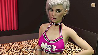 Inexperienced brunette with big tits shows off her backside