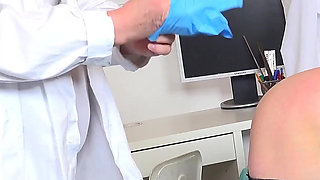 Anal Temperature Measurement of Hot Granny Lotty Blue