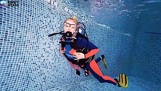 Lucy Laurens Underwater Lesbian Scuba Instructor POV Pussy Fuck Seduction
