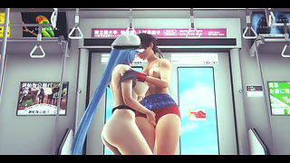 Akame Ga Hentai - Esdeat Sex in Train - Japanese Asian Manga Anime Film Game Porn