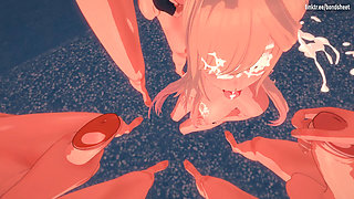 Marin Kitagawa Three Studs at a Beach Hideaway to Get a Sticky Bukkake