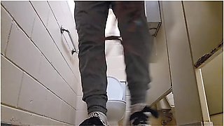 Nerdy Faery Piss And Change In The Public Bathroom