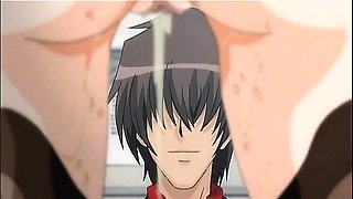 Redhead Hentai Schoolgirl Gets Double Creampie in Dorm Orgy