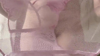 I Try on New Pink Transparent Panties on My Shaved Pussy