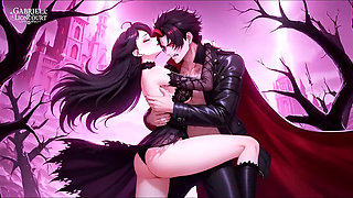 Goth Girl Bound by Vampire Lord - BDSM Monster Hentai 1