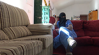 Unfaithful Turkish Muslim Wife Could Not Oppose His Massive Big Black Dick