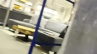 Handjob in Furniture Store Risky and Crazy Cumshot!