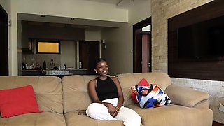 BUSTY EBONY TEEN ended up riding my cock
