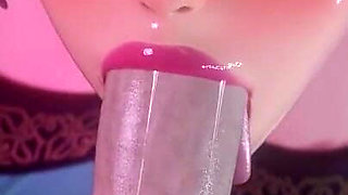 [kpop Demon Hunters] Zoey Sloppy Blowjob 3D Animation