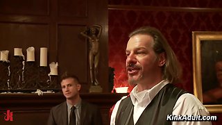 Dallas Blaze And Iona Grace Rope Spread For Live Threesome Fuck With Bill Bailey