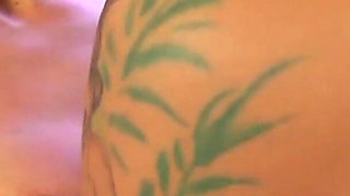 Pornstar Platinum Tattooed Angelina Valentine Rides Dildo in Lesbian Sex