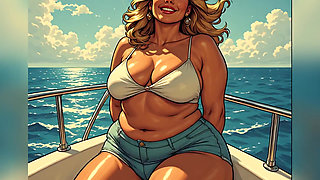 Hot Women Enjoying Yacht Ai Art