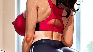 A Married, Mature Woman Has Sex in a Private Gym with Her Trainer - Uncensored Hentai - Ai