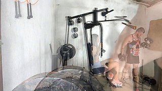 Lesbian Big Butt Gym Cunnilingus