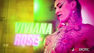 Tattooed Trans Brunette Rides After a Deep Blowjob