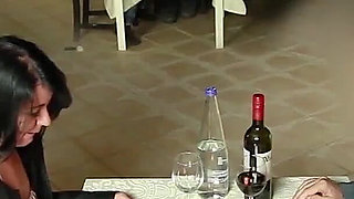 Public Extreme! Hot Licking and Fucking Orgy in a Restaurant