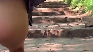 Crazy Cumwalk in Public Park Full of People - Public Blowjob Flashing