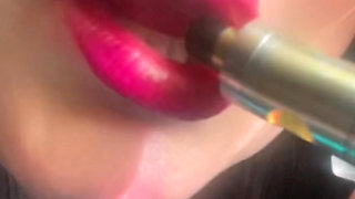 Smoking Hot Pink Seductive Lips & Slow Motion Vapor Bliss